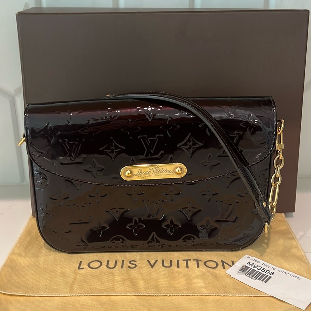 Louis Vuitton Amarante Monogram Rodeo Drive Vernis Patent Shoulder Bag Excellent
